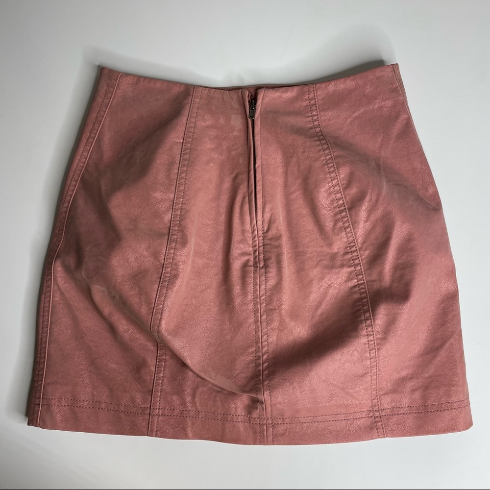 Free People Modern Femme Vegan Suede Mini Skirt in Pink - Picture 5 of 9